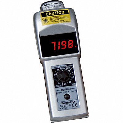 SHIMPO DT207LR Tachometer +/-0.006% RPM Acc LED