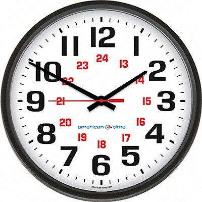 GRAINGER E56BAQD324 Wall Clock Analog Battery