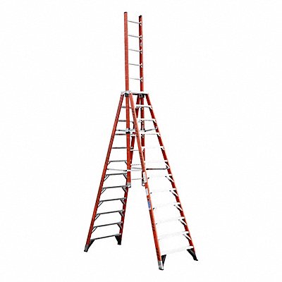 WERNER E7412 Trestle Extension Ladder Fiberglasss 12ft IA