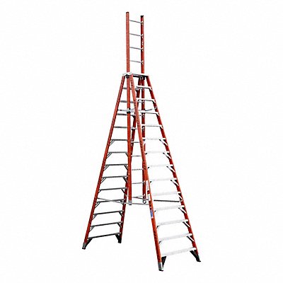WERNER E7414 Trestle Extension Ladder Fiberglasss 14ft IA