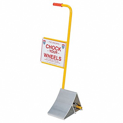 VESTIL EALUM7HS Aluminum Wheel Chock With Handle Sign