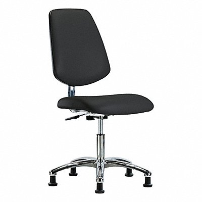 GRAINGER BRECRVDHCHMBCREGESDBLK Clean Room / ESD Chair Desk Med Back Glides Blk
