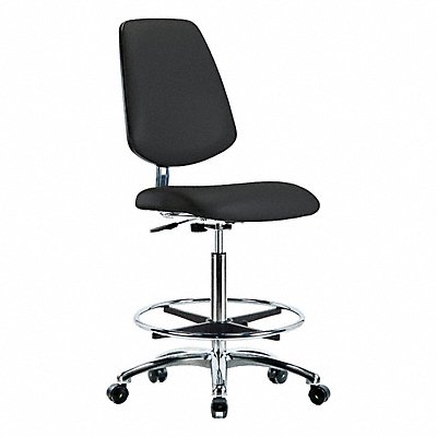 GRAINGER BRECRVHBCHMBCRCFECESDBLK Clean Room / ESD Chair High Md Bk FR Cstrs Blk