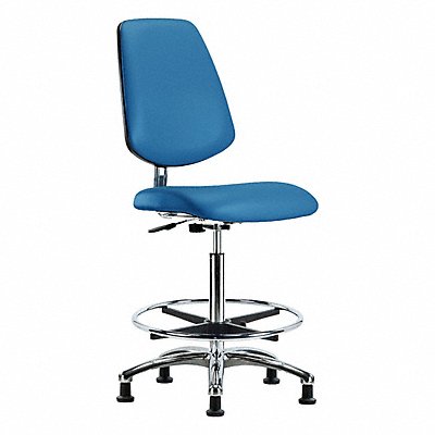 GRAINGER BRECRVHBCHMBCRCFEGESDBLU Clean Room / ESD Chair High Md Bk FR Stat Blue