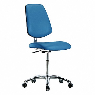 GRAINGER BRECRVMBCHMBCRNFECESDBLU Clean Room / ESD Chair Med Med Back Castors Blue