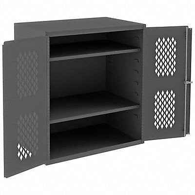 DURHAM MFG EMDC36244295 Storage Cabinet 42 x36 x24 Grey 2Shlv