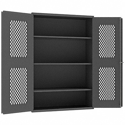 DURHAM MFG EMDC48247295 Storage Cabinet 72 x48 x24 Grey 3Shlv