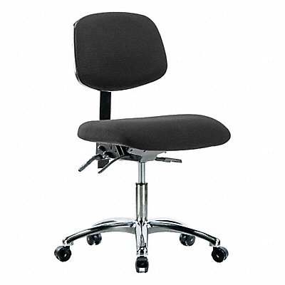 GRAINGER BRESDFDHCHCRT1A0ECESDBLK Fabric ESD Chair Desk Tilt Cstrs Blk