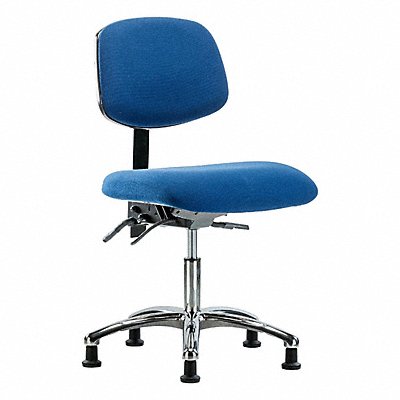 GRAINGER BRESDFDHCHCRT1A0EGESDBLU Fabric ESD Chr Desk Tilt Glides Blue
