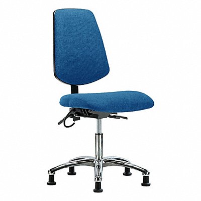 GRAINGER BRESDFDHCHMBCRT0A0EGESDBLU Fabric ESD Chair Desk Height Medium Bk Glides Blue