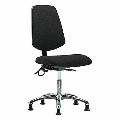 GRAINGER BRESDFDHCHMBCRT0A0EGESDBLK Fabric ESD Chair Desk Height Medium Bk Glides Blk