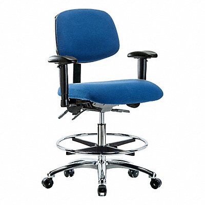 GRAINGER BRESDFMBCHCRT0A1CFECESDBLU Fab ESD Chr Med Arms FR Cstrs Blue