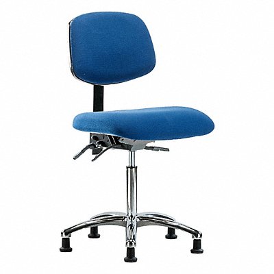 GRAINGER BRESDFMBCHCRT1A0NFEGESDBLU Fabric ESD Chr Med Tilt Glides Blue