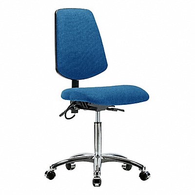 GRAINGER BRESDFMBCHMBCRT0A0NFECESDBLU Fabric ESD Chair Medium Bench Height Cstrs Blue