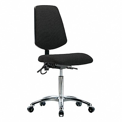 GRAINGER BRESDFMBCHMBCRT1A0NFECESDBLK Fabric ESD Chair Medium Bench Height Tilt Cstrs Blk