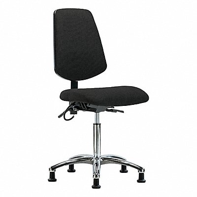 GRAINGER BRESDFMBCHMBCRT1A0NFEGESDBLK Fabric ESD Chair Medium Bench Height Tilt Stat Blk