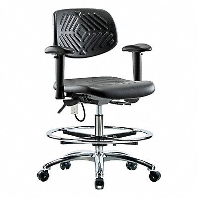 GRAINGER BRESDPMBCHCRT1A1CFEC Poly ESD Chair Med FR Tilt AA Cast