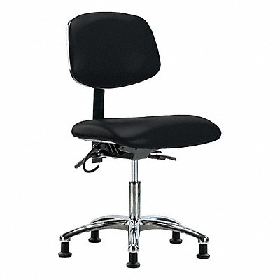 GRAINGER BRESDVDHCHCRT1A0EGESDBLK Vinyl ESD Chair Desk Tilt Glides Blk