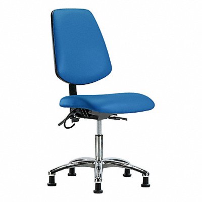 GRAINGER BRESDVDHCHMBCRT0A0EGESDBLU Vinyl ESD Chr Desk Md Bk Glides Blue