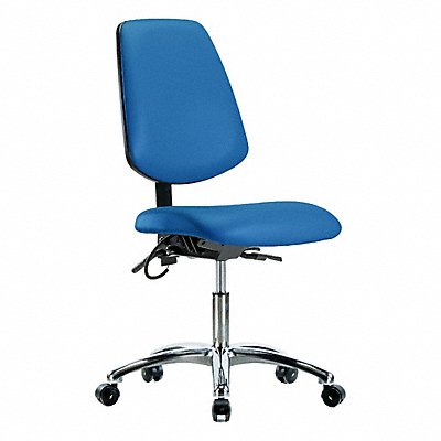 GRAINGER BRESDVDHCHMBCRT0A0ECESDBLU Vinyl ESD Chr Desk Md Bk Cstrs Blue