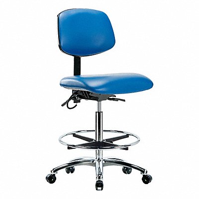 GRAINGER BRESDVHBCHCRT1A0CFECESDBLU Vinyl ESD Chr Hi Tilt FR Cstrs Blue