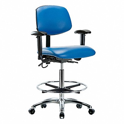 GRAINGER BRESDVHBCHCRT1A1CFECESDBLU Vinyl ESD Hi Tilt AA FR Cstrs Blue