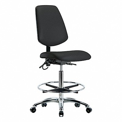 GRAINGER BRESDVHBCHMBCRT1A0CFECESDBLK Vinyl ESD High Bench Height Tilt FR Cstrs Blk
