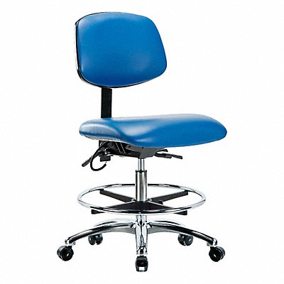 GRAINGER BRESDVMBCHCRT1A0CFECESDBLU Vinyl ESD Med Tilt FR Cstrs Blue