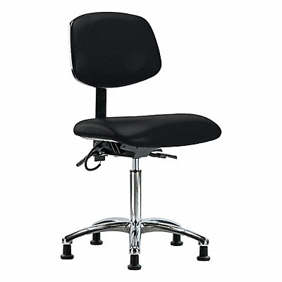 GRAINGER BRESDVMBCHCRT1A0NFEGESDBLK Vinyl ESD Chair Med Tilt Glides Blk