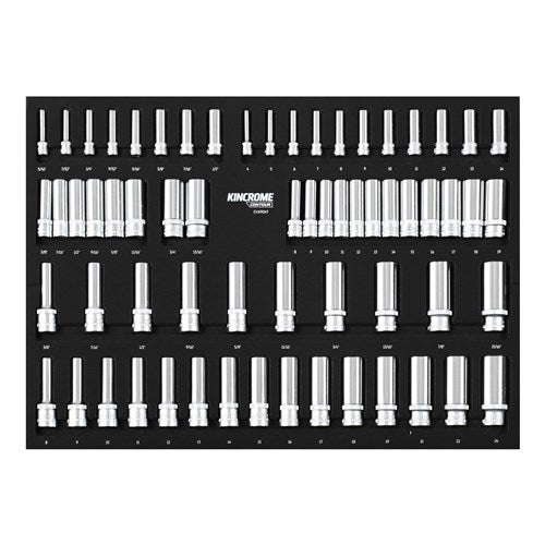 Kincrome EVA904T CONTOUR® 64 Piece LOK-ON™ Deep Sockets EVA Tray