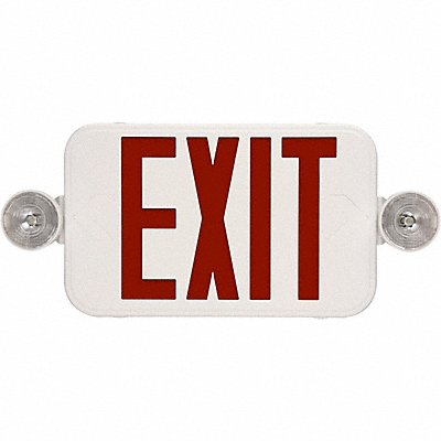 MAXLITE EXTCRW Exit Emergency Sign Rd Ltr Wht Thrmplstc