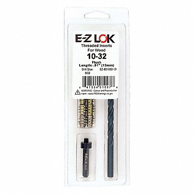 GRAINGER EZ80103213 Threaded Insert for Soft Wood