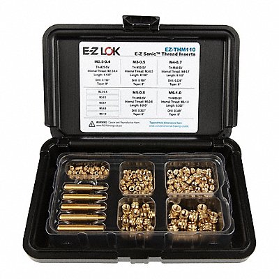 GRAINGER EZTHM110 Heat-Set Threaded Insert Install Kit
