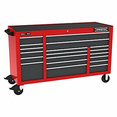 PROTO J556741B19SG Rolling Tool Cabinet Grey/Red 19 Drawers