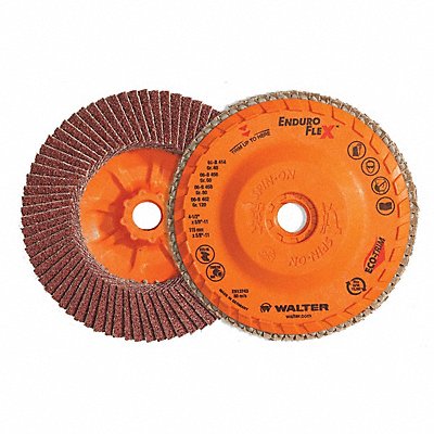 WALTER SURFACE TECHNOLOGIES 15R612 Flap Disc Coated 6 dia 10 200 RPM