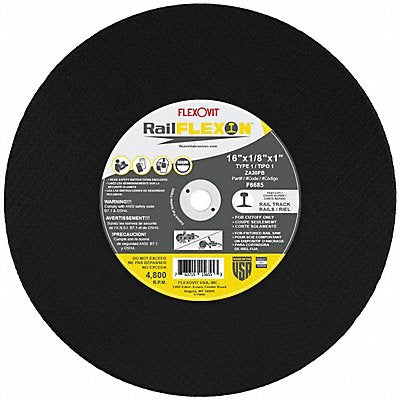 FLEXOVIT F6685 Reinforced Cutoff Wheel 16X1/8X1