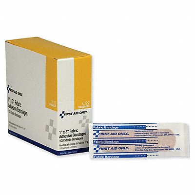 FIRST AID ONLY G122 Fabric Bandages 1x3 PK100