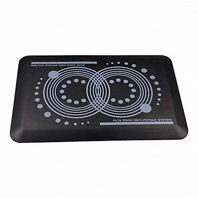 FLOORTEX FCA21624BK Antifatigue Mat Rectangle Bk 16 W 24 L