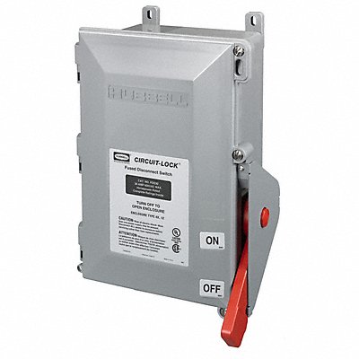HUBBELL FDS30 EnclosedDisconnectSwitch Fuse 30A PBT