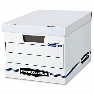 BANKERS BOX 70308 Storage File Box Letter/Legal White PK4
