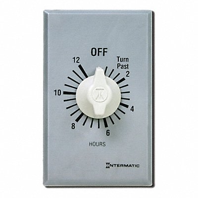 INTERMATIC FF312H Spring Wound Timer Silver 277V AC