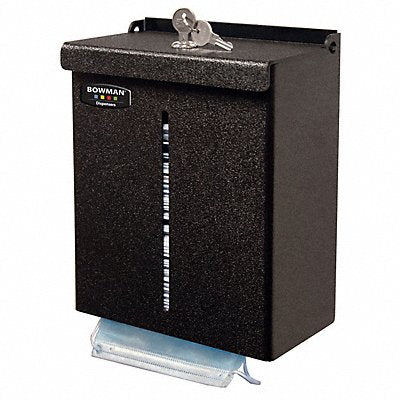 BOWMAN DISPENSERS FM4040220 Respiratory Equipment Dispenser: ABS Plastic, Black, (2) Keys/Dispenser