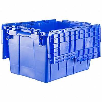 ORBIS FP182Blue E3369 Attached Lid Container Blue Solid HDPE
