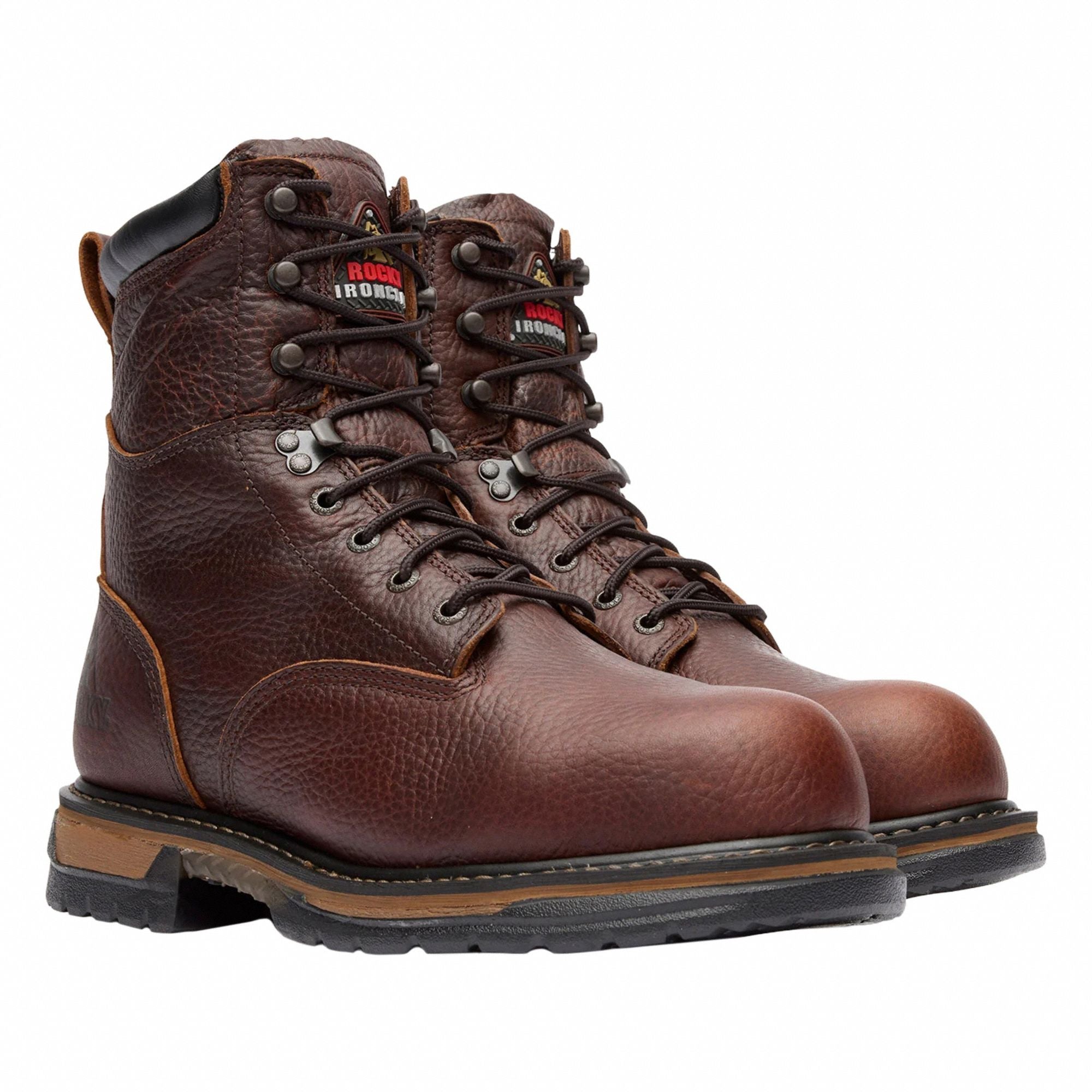 ROCKY FQ0006693 8-Inch Work Boot M 8 Brown PR
