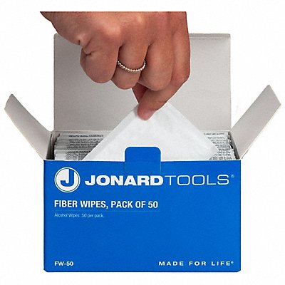 JONARD TOOLS FW50 Fiber Wipes Optical Fiber Cleaning PK50
