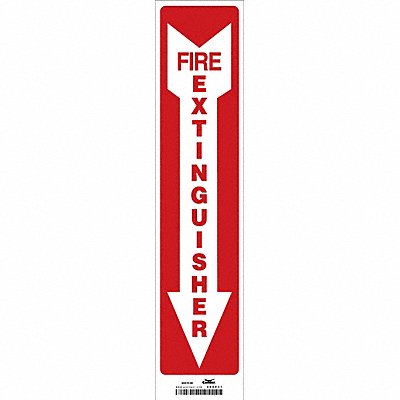 CONDOR 469V31 J7050 Safety Sign 18 in x 4 in Vinyl PK6