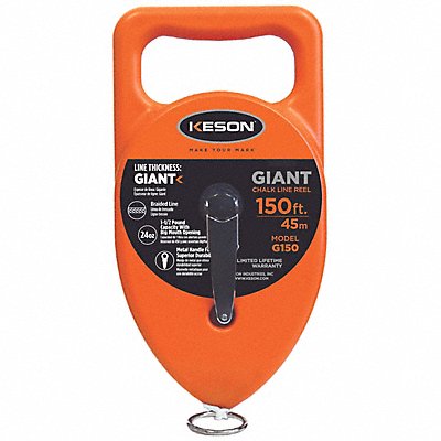 KESON GIANT G150 Chalk Line Reel Large Cap 150 Ft