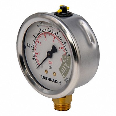 ENERPAC G2509L Hydraulic Cylinder Pressure Gauge Bottom