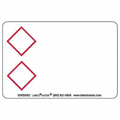 LABELMASTER GHIS0002 Two Red Diamonds Label 3 Hx2 W PK500