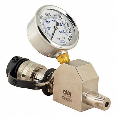 BVA HYDRAULICS GWK25 Gauge Adapter Brass 3/8 Gauge Port